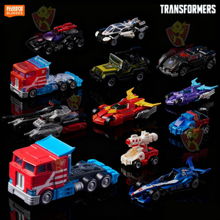 布鲁可变形金刚积木模型车盲盒汽车人擎天柱载具1:64车模玩具男孩