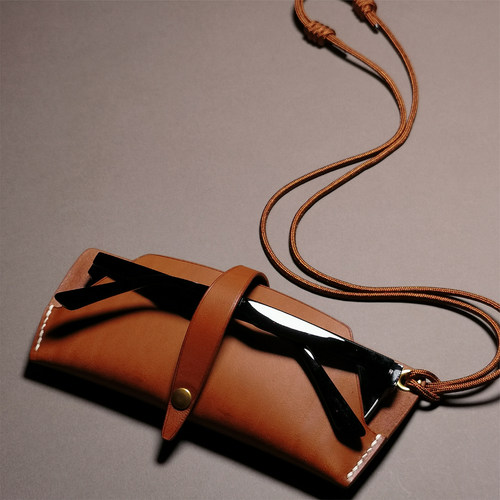 超大框挂脖太阳眼镜包便携