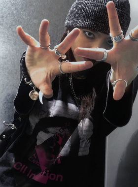 CII Inspiration瞬差-欧美街头创意#10潮牌印花黑色T恤-LOVE SING