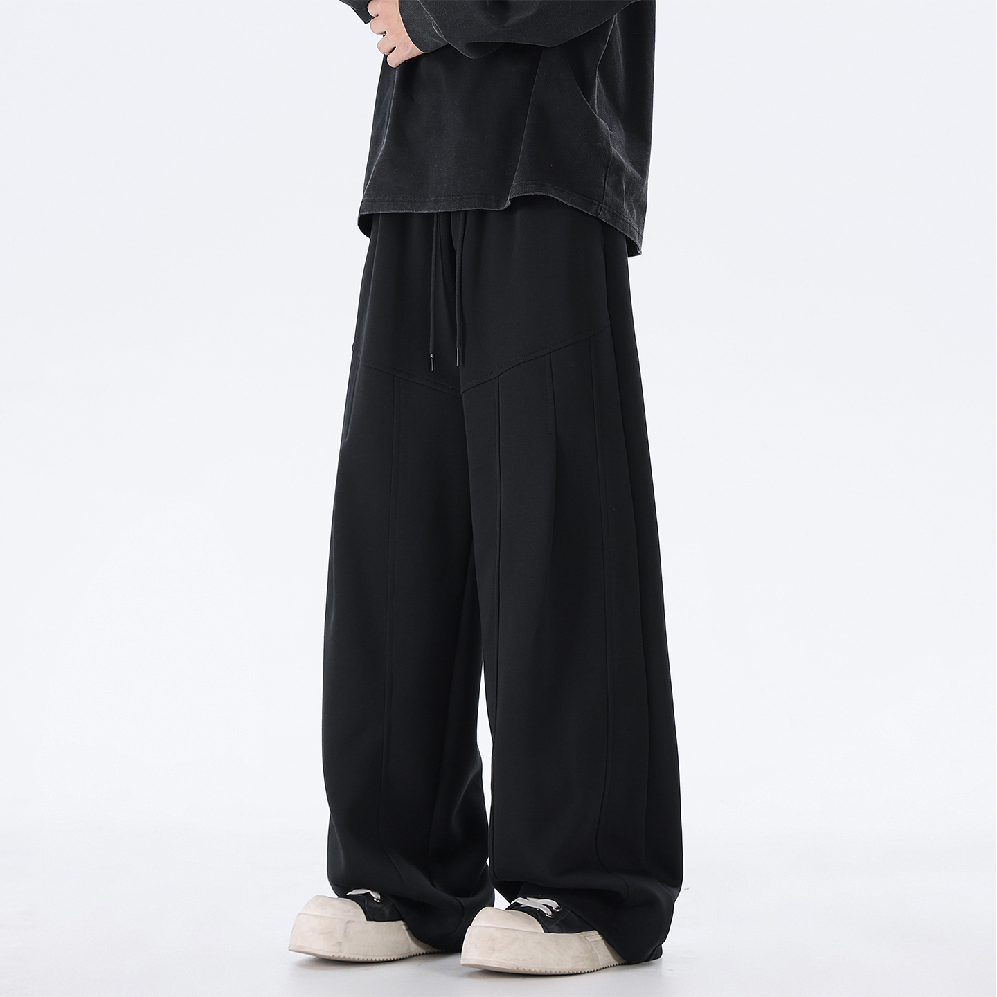 XWWF休闲卫裤男款秋季新款美式潮牌宽松直筒裤子垂感百搭阔腿长裤