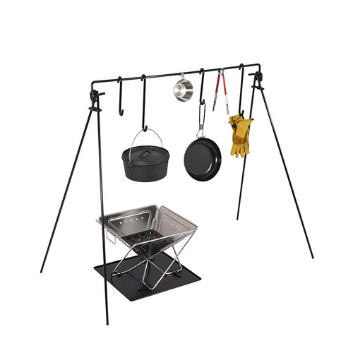 户外三脚露营烧烤便携折叠篝火架