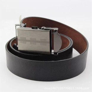 批发男士 百搭皮带 无牙皮带压扣腰带仿牛皮皮带经典