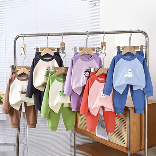 儿童保暖内衣套装男童女童加厚秋衣秋裤睡衣中大童家居服