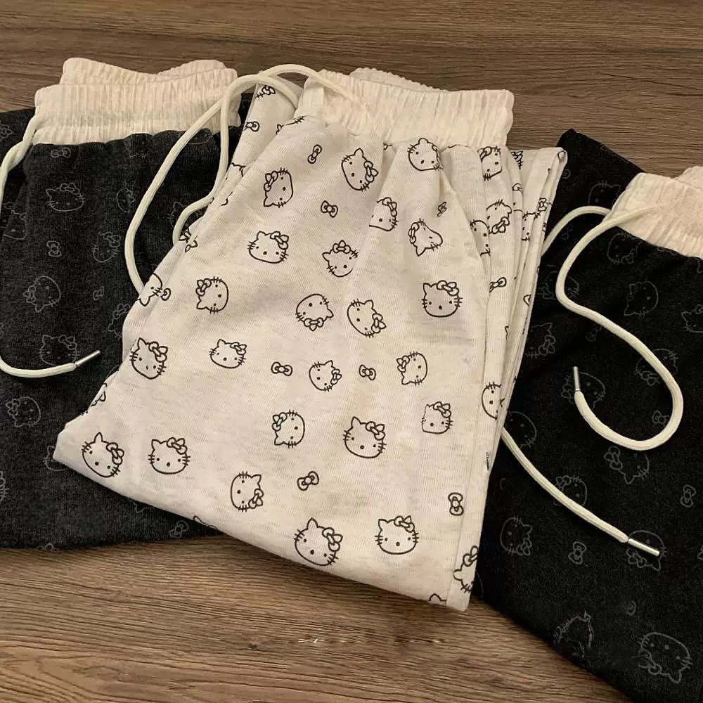 女童秋款印花阔腿裤儿童外穿蝴蝶结打底裤子宝宝弹力直筒休闲长裤,童装/婴儿装/亲子装,裤子,淘宝优惠券,粉丝福利购,淘宝优惠卷