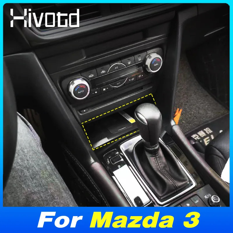 适用马自达3昂克赛拉 Mazda 3 Axela BM BN 15W QI车载无线充电器