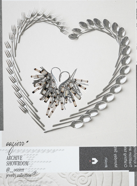 oozierr天然玉髓玛瑙拟态竹摇耳环小众原创设计度假法式