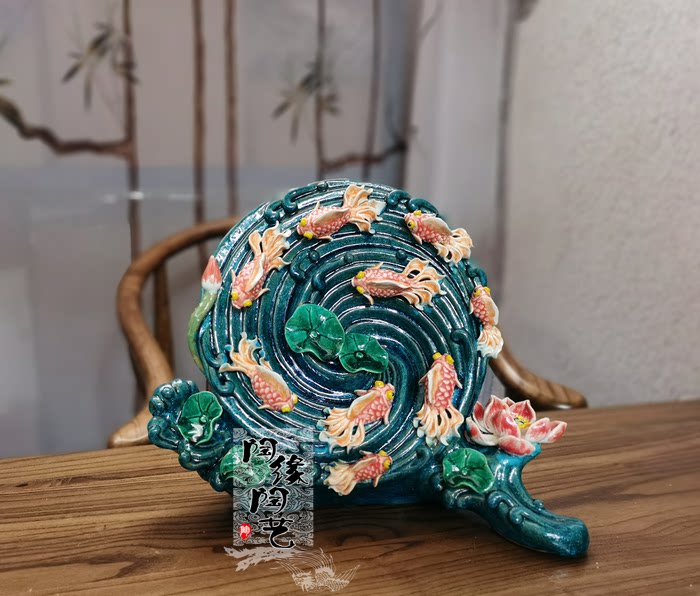 如意陶瓷石湾公仔金玉满堂工艺品