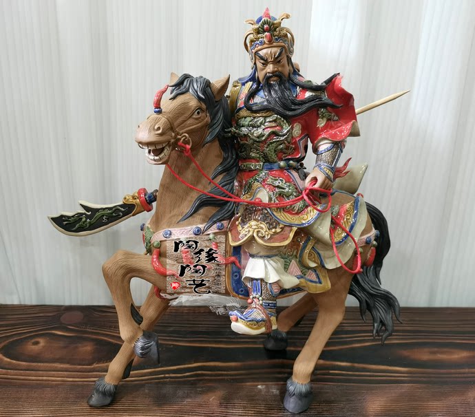 陶瓷工艺品石湾公仔千里走单骑