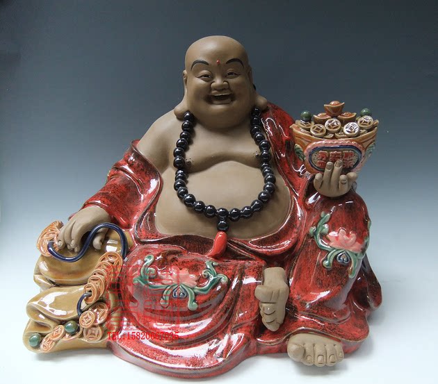 陶瓷工艺品 石湾公仔 聚宝佛