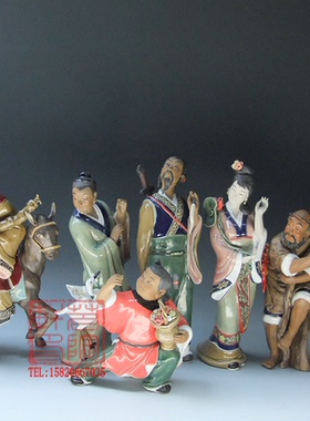 桌面贾陶院陶瓷新中式石湾公仔