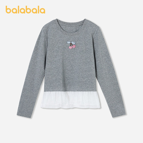 【balaOne】巴拉巴拉童装女童长袖t恤儿童上衣2026秋季新款打底衫