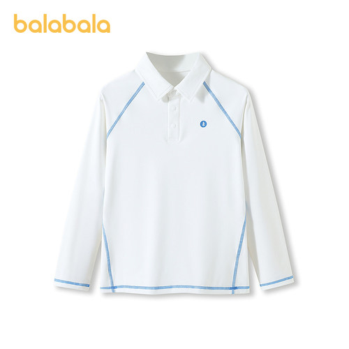 【balaOne】巴拉巴拉儿童长袖t恤男童打底衫2026秋新款中大童内搭