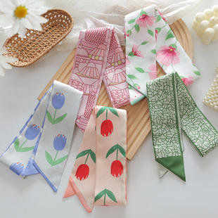 小清新丝巾发带小长条丝巾女发带编发丝带绑包包扎头发飘带领巾女