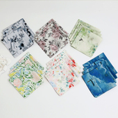 泽略纯棉复古超薄手帕女士随身小方巾老式 柔软全棉吸汗擦手手绢