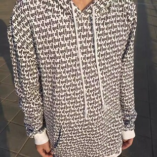 自主FOG满印卫衣鹿晗同款套头卫衣春秋男女宽松潮流外套连帽帽衫