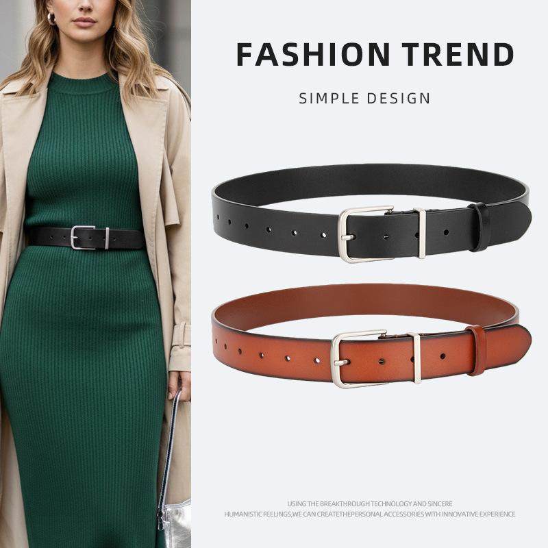 跨境头层复古真皮女士简约百搭腰带牛皮配休闲裤牛仔裤女皮带,服饰配件/皮带/帽子/围巾,腰带/皮带/腰链,淘宝优惠券,粉丝福利购,淘宝优惠卷