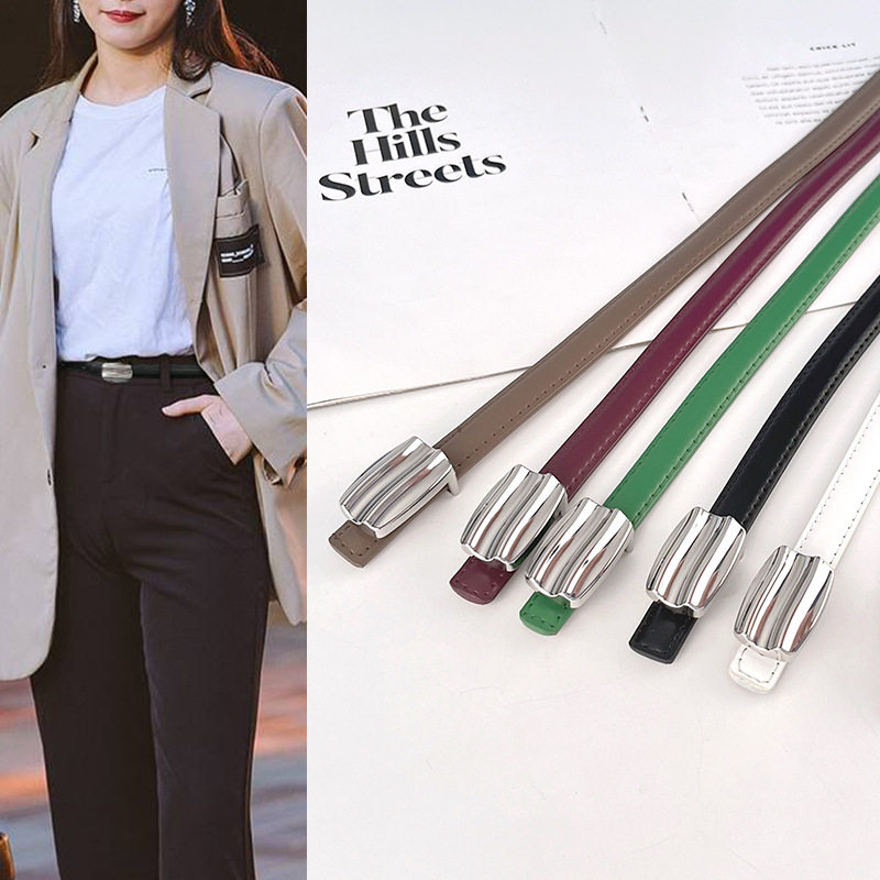 广州皮具女士细款真皮腰带配休闲裤牛仔裤女皮带百搭时尚跨境