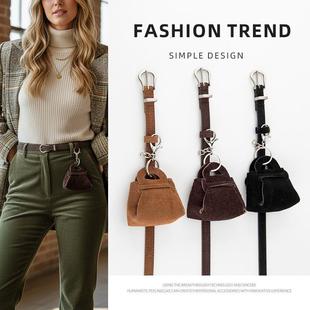 跨境新品 连衣裙挂饰腰带 二层牛皮纯色百搭潮流真皮创意搭配牛仔裤