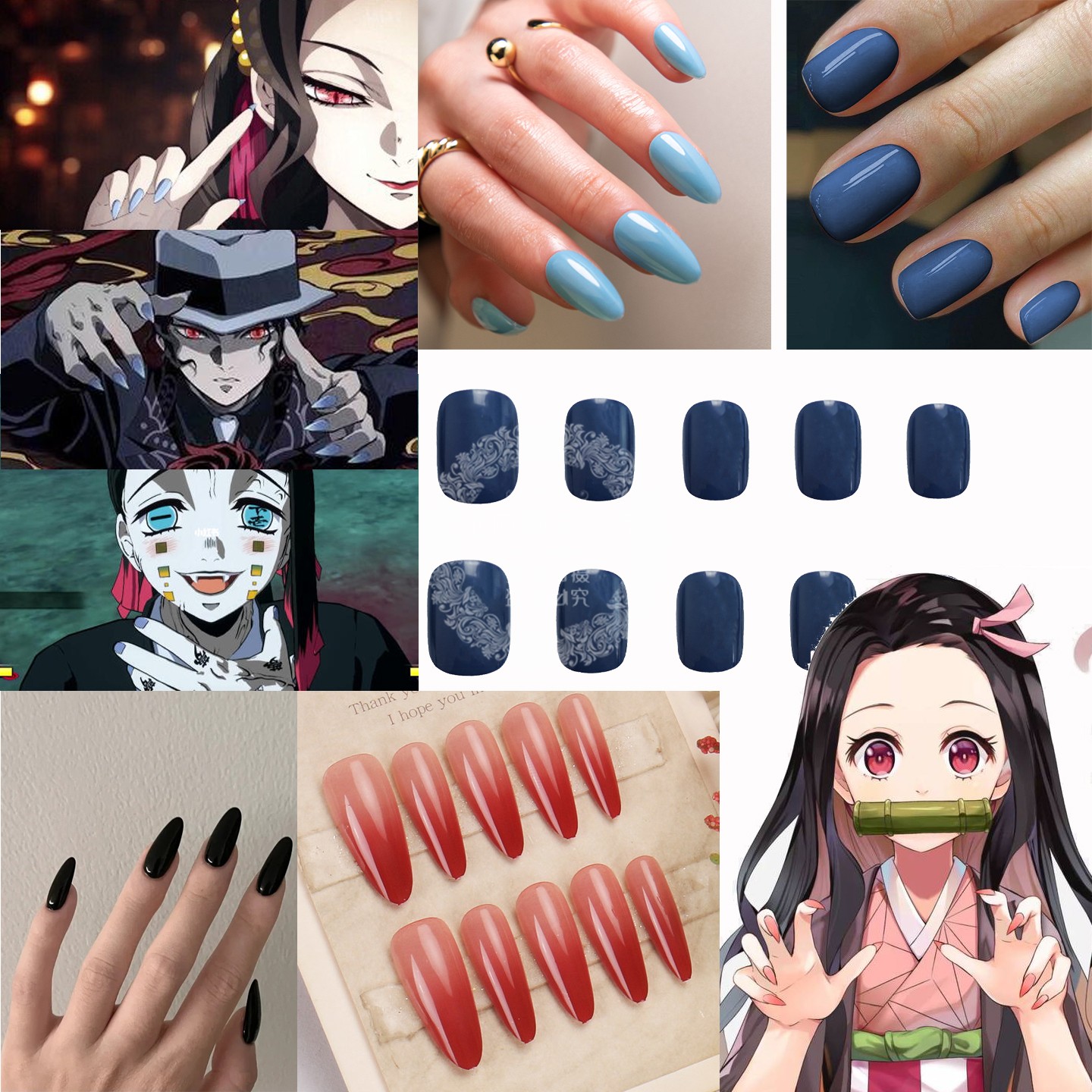 鬼灭之刃灶门祢豆子COS指甲片