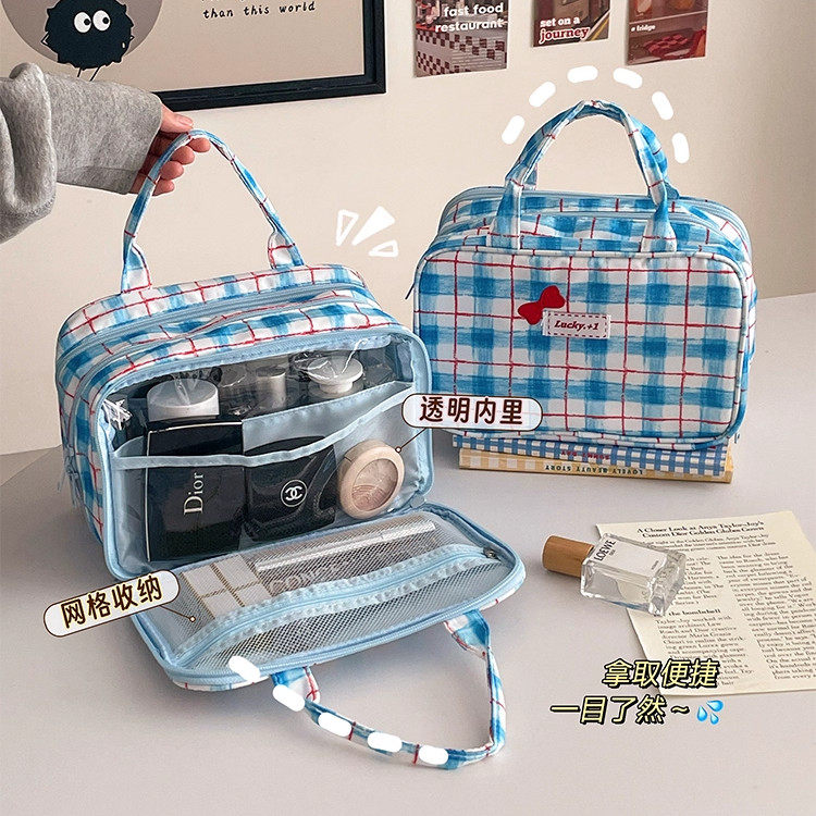 日本化妆包女外出便携大容量化妆刷收纳包2026新款化妆品收纳防水