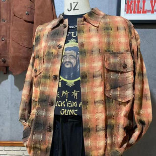 90世代西雅图垃圾摇滚破败感衬衫 GUNC2024 Forge Dog Black