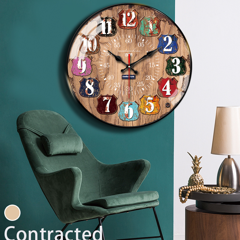 准时静音超薄复古耐用挂钟