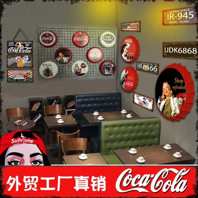 可口可乐主题装饰铁皮画