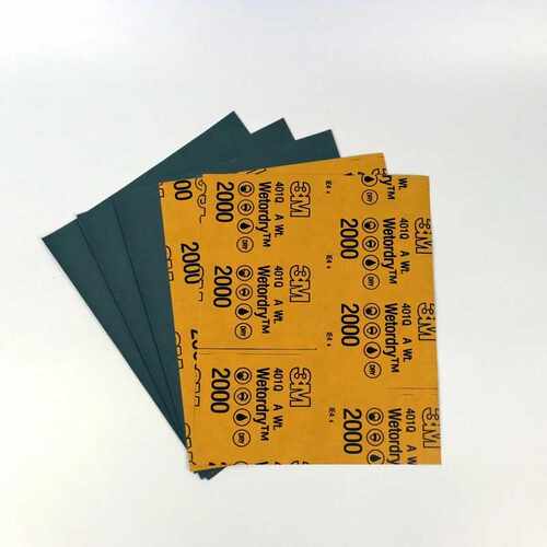 3M401Q美容水砂纸2000目1500号精细打磨汽车漆面修补划痕抛光