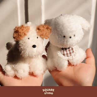 皮革联名毛绒挂件 原创可爱包包装 饰玩偶礼物钥匙 平方Studio