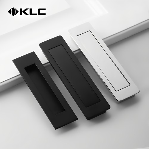 KLC 现代黑色简约太空铝移门拉手 暗装隐形推拉门把手嵌入式 - 封面