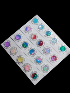 双色圆钻梦幻宝石星空宝石玻璃diy手工材料亚克力宝石