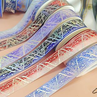 冷猎光猎印象素面银丝带面具剑元素手工diy蝴蝶结痛包2.5厘米宽