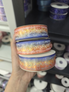 魅果2.5cm双面加密定制丝带吧唧托丝带蝴蝶结diy痛板材料应援丝带