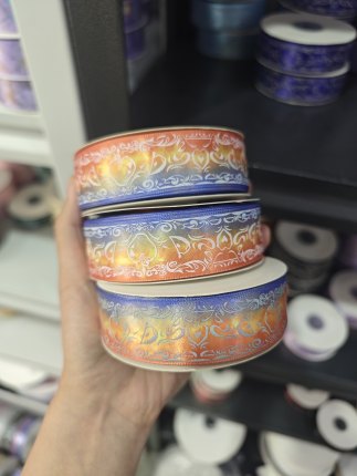 魅果2.5cm双面加密定制丝带吧唧托丝带蝴蝶结diy痛板材料应援丝带