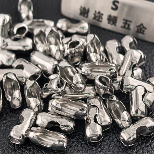304新款纯银配件皮绳尾扣