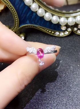 小恶魔戒指托帕石镶嵌活口