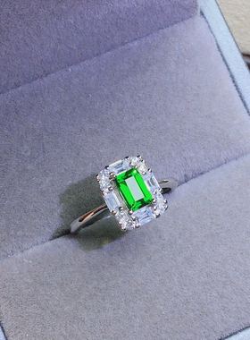 巴西透辉石戒指镀白金鉴定