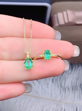 天然哥伦比亚祖母绿4*65*7套装