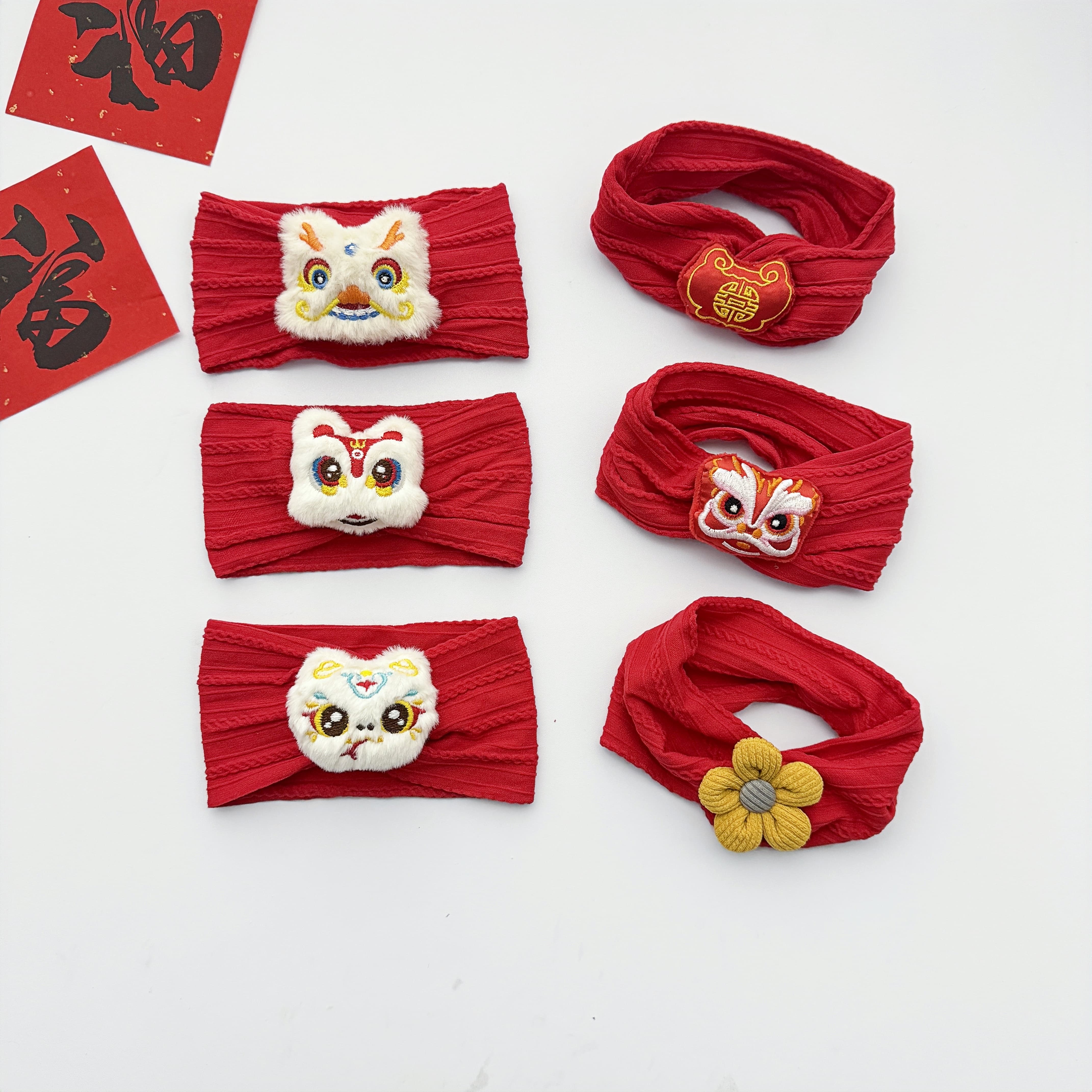 红色婴儿囟门帽秋季男女童