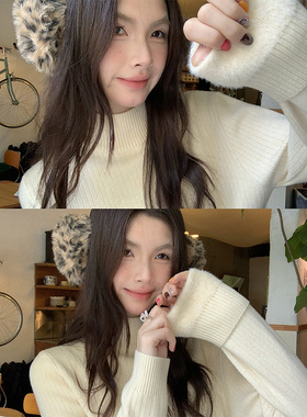 汤圆不圆 1/12 20:00PM年货狂欢季新品八折 半高领毛衣女秋冬加绒