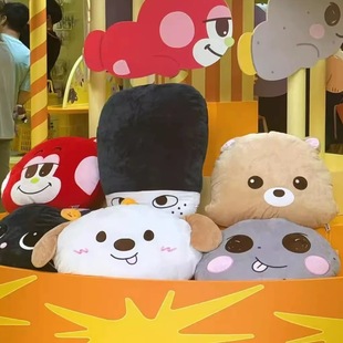 可爱RIIZE拉椅子快闪毛绒玩具栗子扣超萌龙兔猫鸭抱枕娃娃抱枕