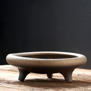 无孔碗莲荷花水培铜钱草水仙绿萝禄根花盆陶瓷盆创意水养专用容器