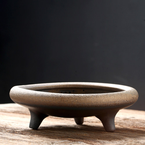 无孔碗莲荷花水培铜钱草水仙绿萝禄根花盆陶瓷盆创意水养专用容器