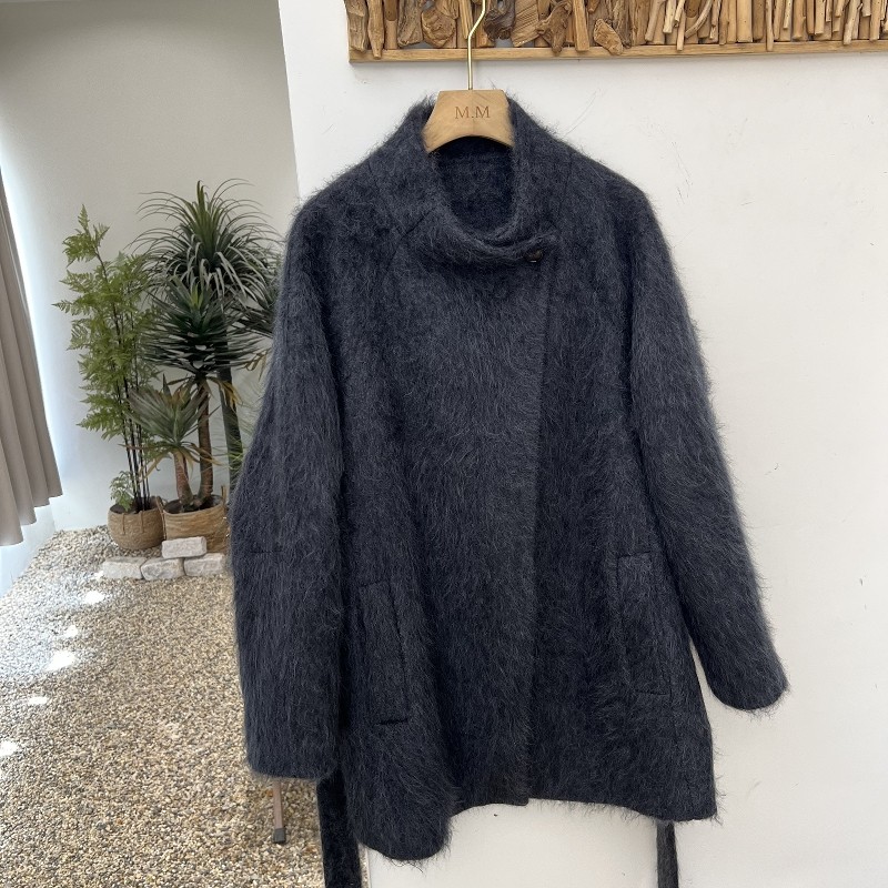 2025秋冬新款防风立领羊毛羊绒双面呢短款大衣设计感外套女腰带款,女装/女士精品,毛针织衫,淘宝优惠券,粉丝福利购,淘宝优惠卷