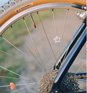 饰SPO DECO亮片 饰警示贴片小布反光装 日本进口自行车辐条反光扣装