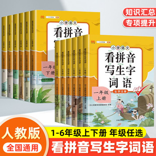 小學(xué)語文專項(xiàng)練習(xí)冊(cè)同步訓(xùn)練生字練習(xí)默寫紙拼讀訓(xùn)練過關(guān)測(cè)試卷拼音專項(xiàng)訓(xùn)練 看拼音寫詞語一年級(jí)上冊(cè)一1二2三3四4五5六6部編人教版