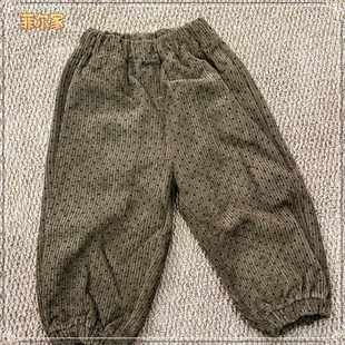 菲尔家2025男女童同款一体绒波点加绒裤（南北方均可拍）