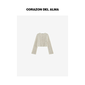 外套 时髦氛围感灵动针织小开衫 肌理大肚纱并线亮片 1560 羽光