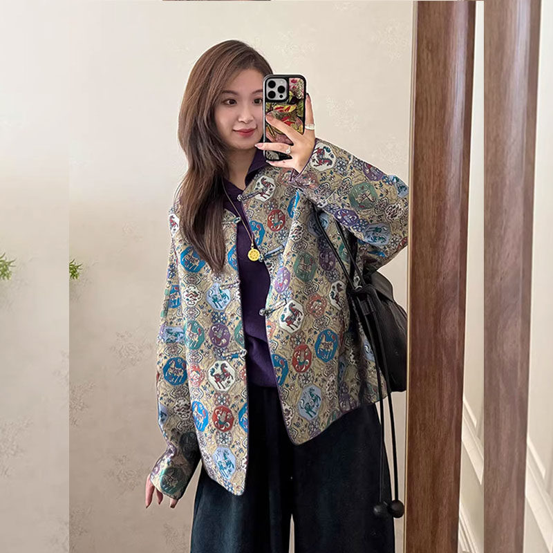 新中式国风穿搭重工外套女2026早春新款唐装上衣黑色阔腿裤两件套,女装/女士精品,大码套装,淘宝优惠券,粉丝福利购,淘宝优惠卷