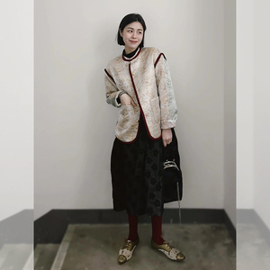 新中式唐装中国风女装复古高级感提花外套女春秋款小个子高端上衣